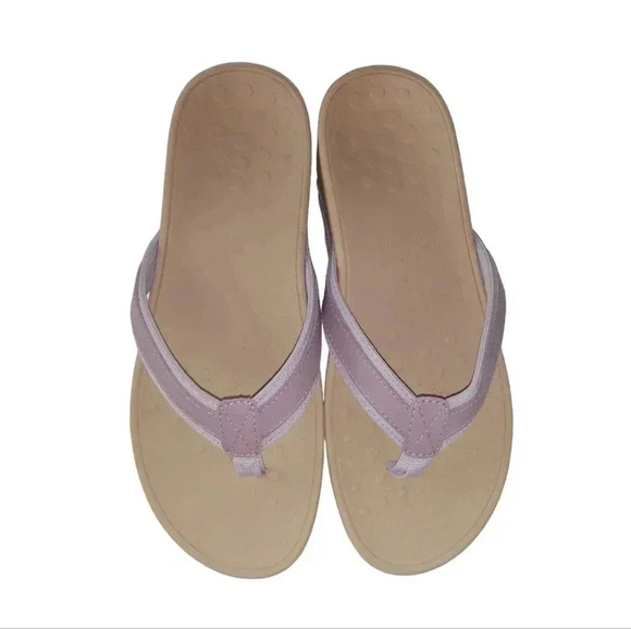 Vionic Women's 380 High Tide sz 9 Purple  Beige Flip Flop Sandals - Picture 4 of 15
